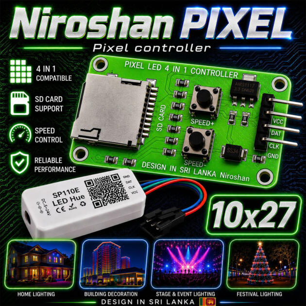 PIXEL CONTROLLER - BUDURASMALA - 10X27 CONTROLLER