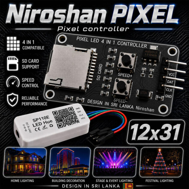 PIXEL CONTROLLER - BUDURASMALA - 12X31 CONTROLLER