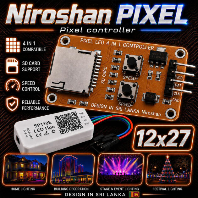 PIXEL CONTROLLER - BUDURASMALA - 12X27 CONTROLLER
