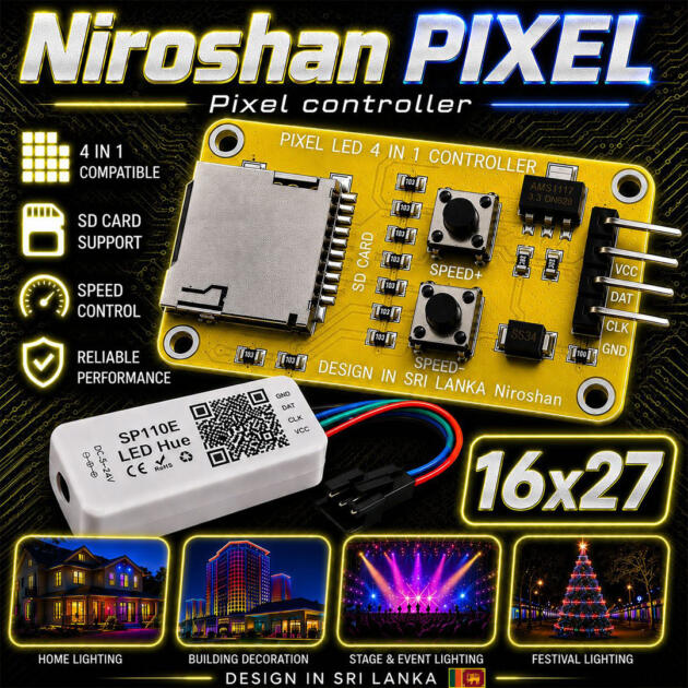 PIXEL CONTROLLER - BUDURASMALA - 16X27 CONTROLLER