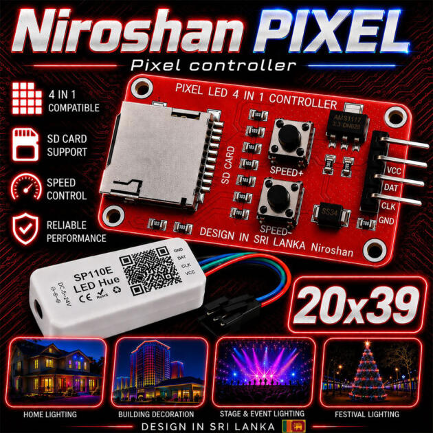 PIXEL CONTROLLER - BUDURASMALA - 20X39 CONTROLLER